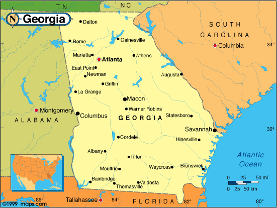 savannah georgia map